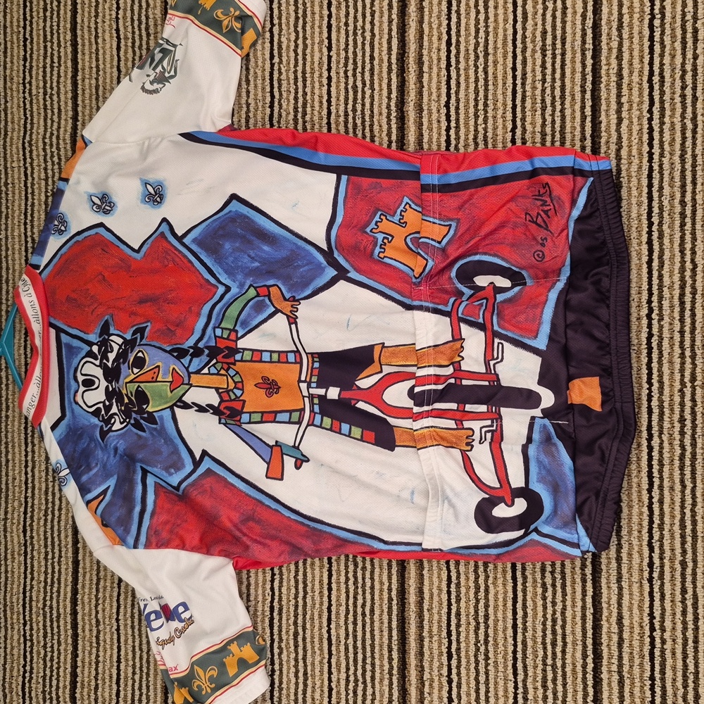 VOMAX x Vergie Banks Art Signed Red White Polyester Womens Cycling Jersey‎ 5 XL - Picture 11 of 11